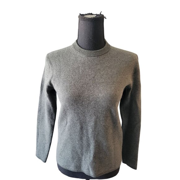 Theory Sweaters - Theory Gray Long Sleeve Merino Wool Sweater Size S Office Wear Wedding Casual